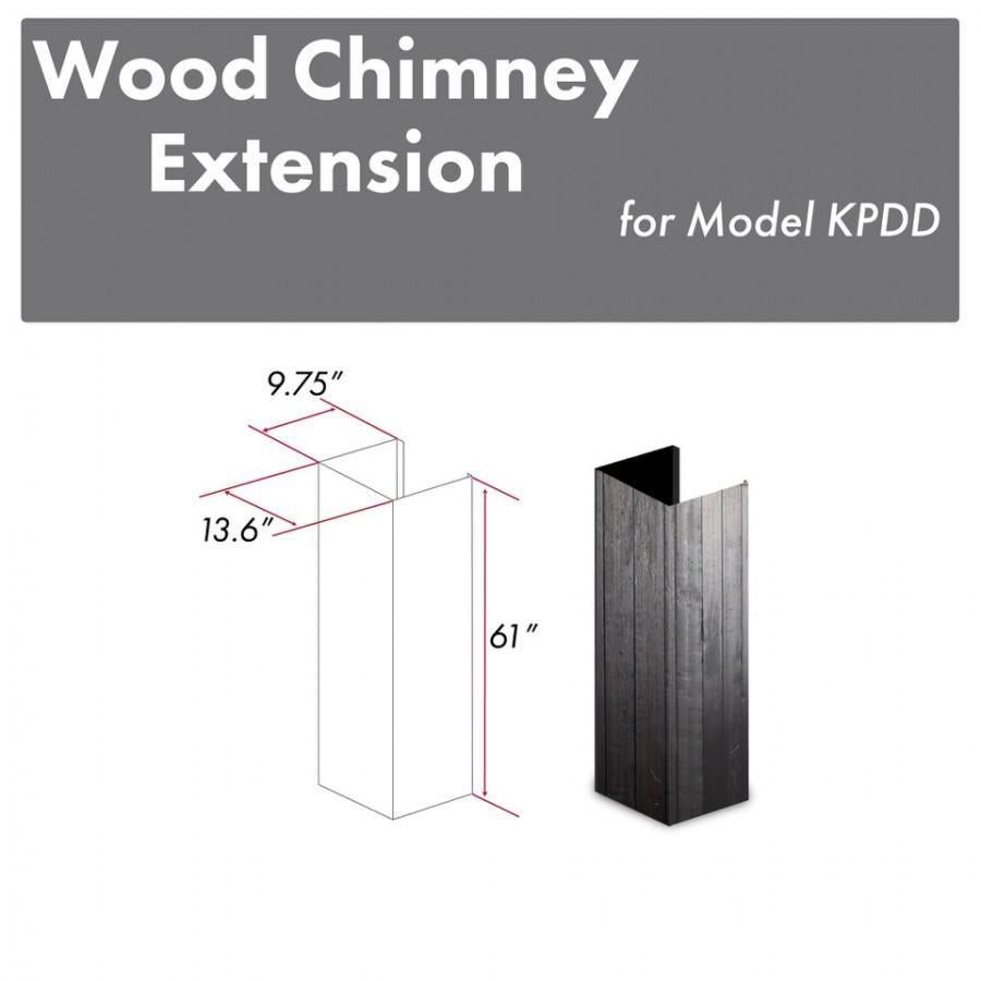 ZLINE 61 in. Wooden Chimney Extension for Ceilings up to 12.5 ft, KPDD-E