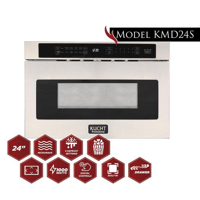 Kucht Professional 48 in. 6.7 cu ft. Natural Gas Range, Range Hood u0026 M –  Premium Home Source