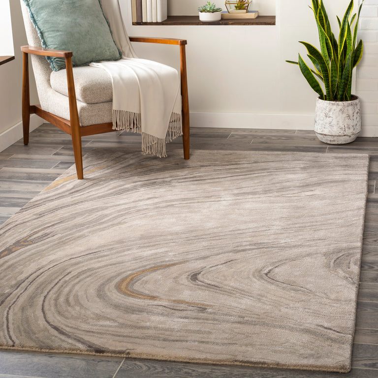 Surya Kavita Modern Rug - 2.6 x 8 feet, Light Gray, KVT2304-268