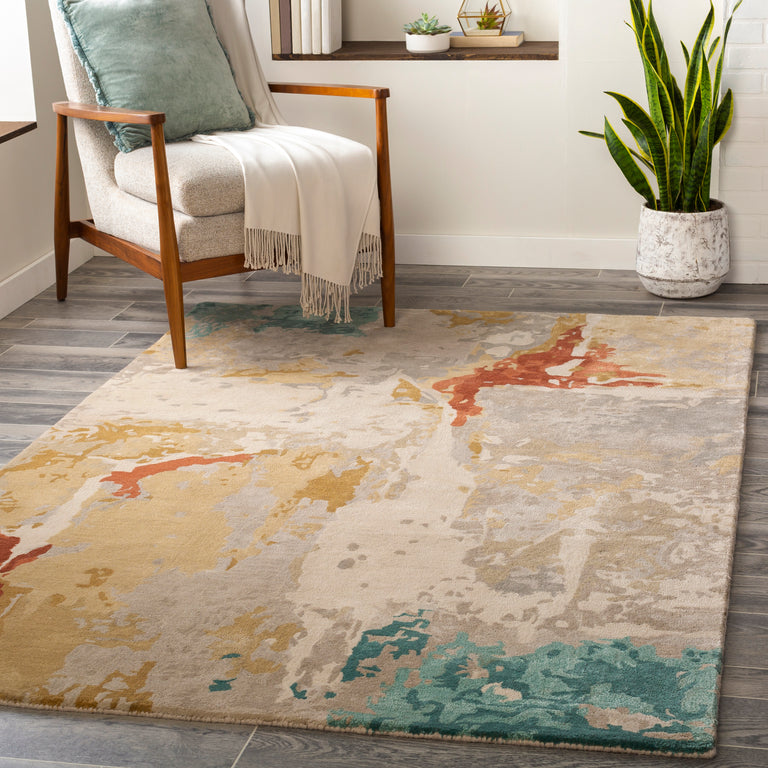 Surya Kavita Modern Rug - 2 x 3 feet, Brick, KVT2305-23