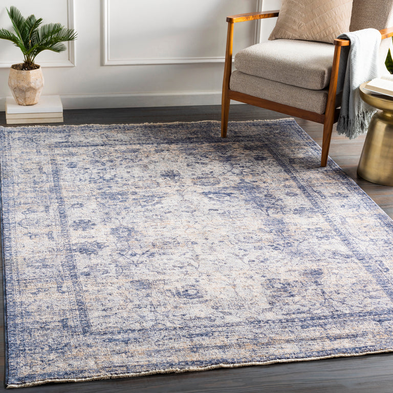 Surya Lincoln Traditional Rug - 3 x 10 feet, Navy, LIC2302-3310
