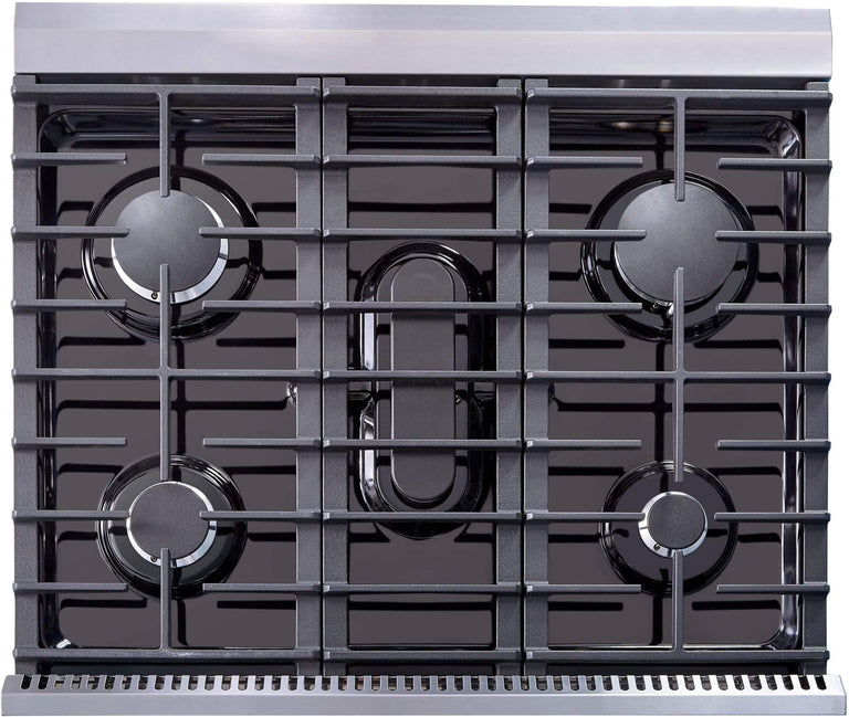 Thor Kitchen Package - 30" Propane Gas Range, Range Hood, Microwave, Refrigerator, Dishwasher, Wine Cooler, AP-LRG3001ULP-C-6