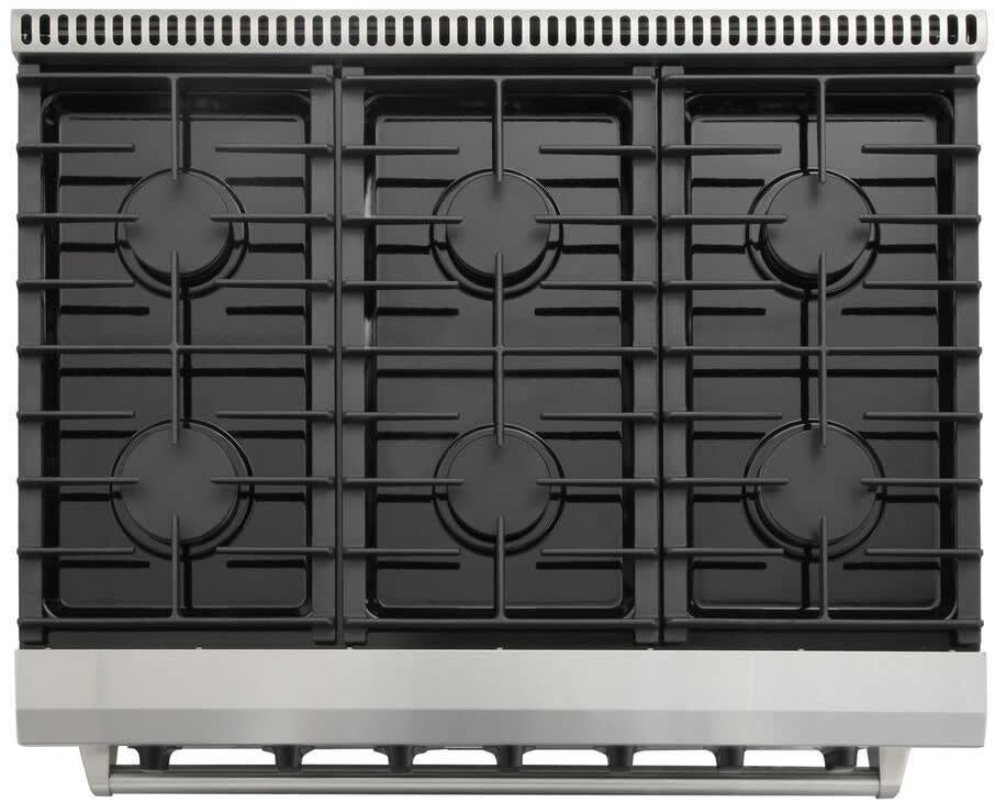 Thor Kitchen 36 in. 6.0 Cu. Ft Professional Natural Gas Range in Stainless Steel, LRG3601U | Premium Home Source