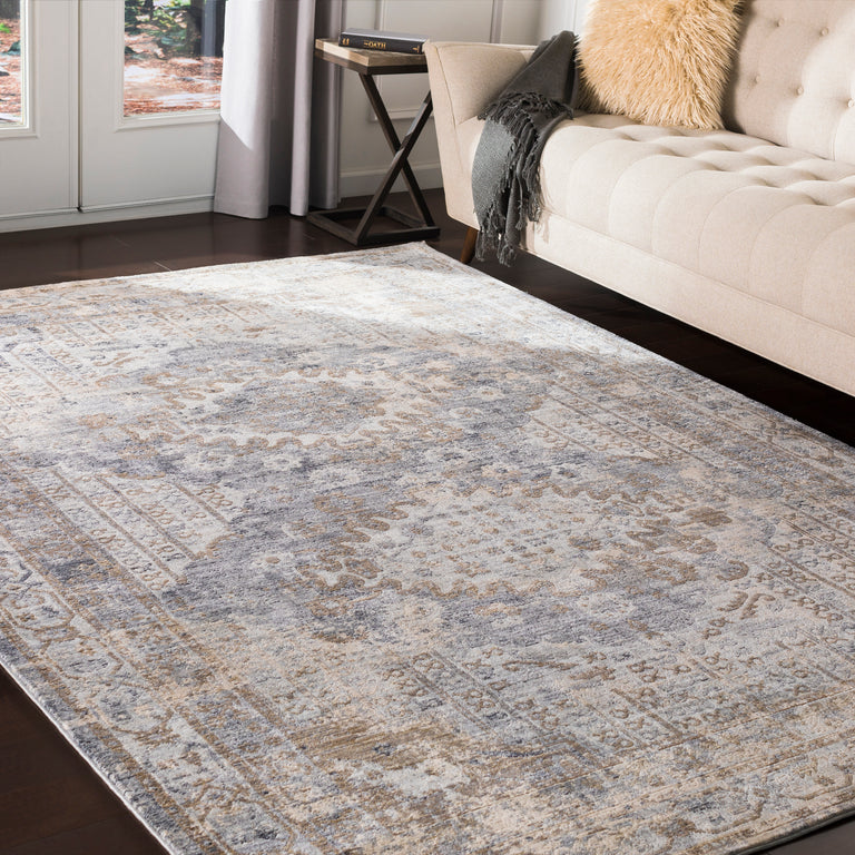 Surya Liverpool Traditional Rug - 2.6 x 10 feet, Charcoal, LVP2301-27103