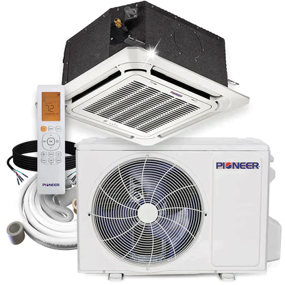 Pioneer® 9,000 BTU 20 SEER 115V SEER 8-Way Compact Cassette Mini-Split Air Conditioner Heat Pump System Without Installation Kit, CYB009AMFILCAD-00