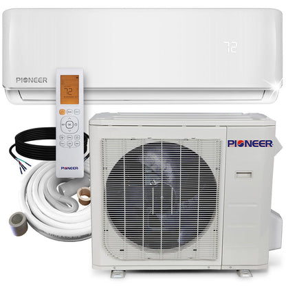 Pioneer® 30,000 BTU 18.6 SEER 230V Ductless Mini-Split Inverter+ Air Conditioner Heat Pump System with 33 ft. Line Sets, WYS030GMFI20RL-33
