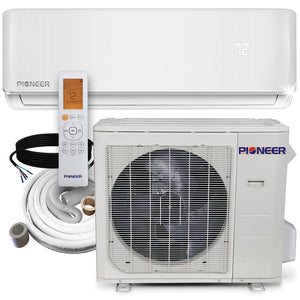 Pioneer® 36,000 BTU 17.5 SEER 230V Ductless Mini-Split Inverter+ Air Conditioner Heat Pump System with 10 ft. Line Sets, WYS036GMFI20RL-10
