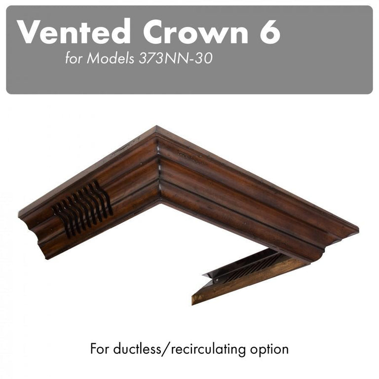 ZLINE Vented Crown Molding for Wall Mount Range Hood, CM6V-300N
