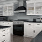 ZLINE 30 in. Professional Gas Burner/Electric Oven in DuraSnow® Stainless with Black Matte Door, RAS-BLM-30
