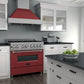 ZLINE 36 in. Professional Gas Burner/Electric Oven in DuraSnow® Stainless with Red Matte Door, RAS-RM-36