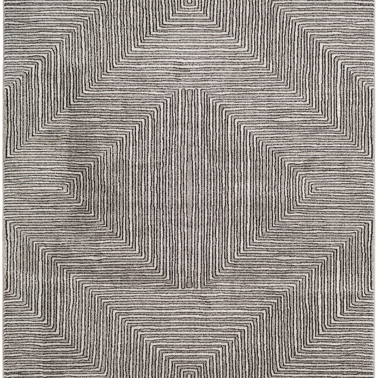 Surya Nepali Modern Rug - 7 x 9 feet, Black, NPI2316-6796
