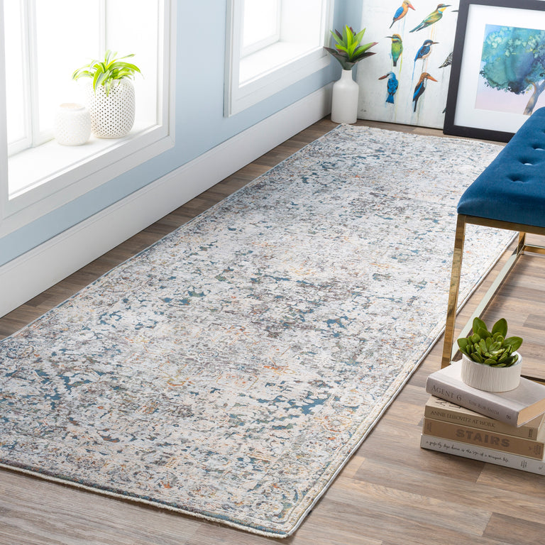 Surya Presidential Traditional Rug - 3 x 10 feet, Pale Blue, PDT2300-3310