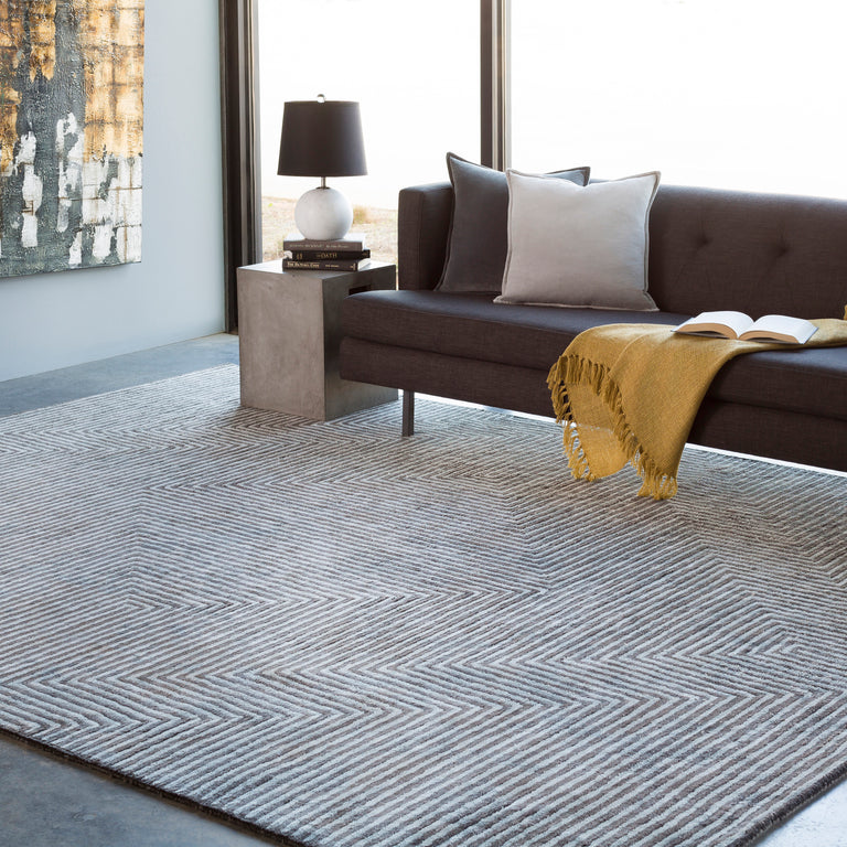 Surya Quartz Modern Rug - 5 x 8 feet, Ice Blue, QTZ5000-576