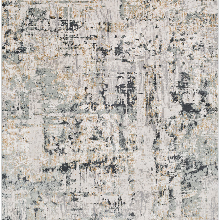 Surya Quatro Modern Rug - 7 x 9 feet, Silver Gray, QUA2302-6796
