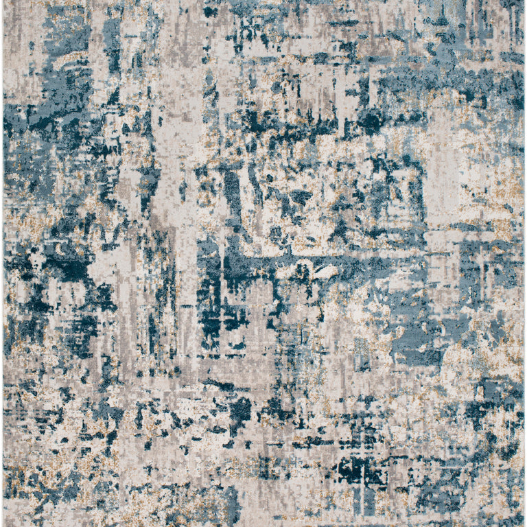 Surya Quatro Modern Rug - 8 x 10 feet, Denim, QUA2303-710103