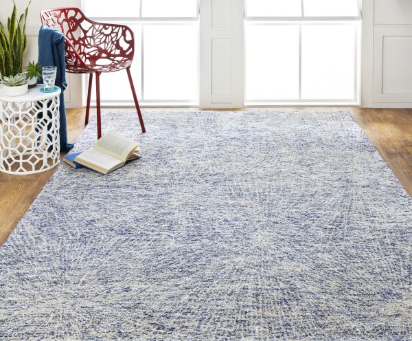 Surya Falcon Modern Rug - 2.6 x 8 feet, Navy, FLC8008-268
