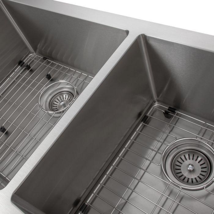 ZLINE Farmhouse Series 36 Inch Undermount Double Bowl Apron Sink in Stainless Steel, SA60D-36-2