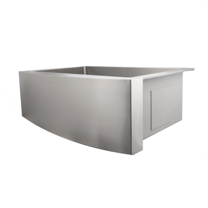 ZLINE Farmhouse Series 33 Inch Undermount Single Bowl Apron Sink in Stainless Steel, SAS-33