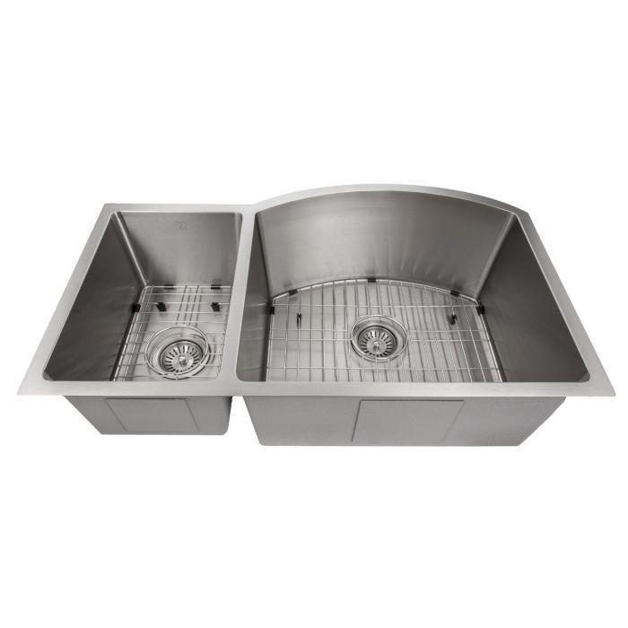 ZLINE Gateway Series 33 Inch Undermount Double Bowl Sink in Stainless Steel SC30D-33-1