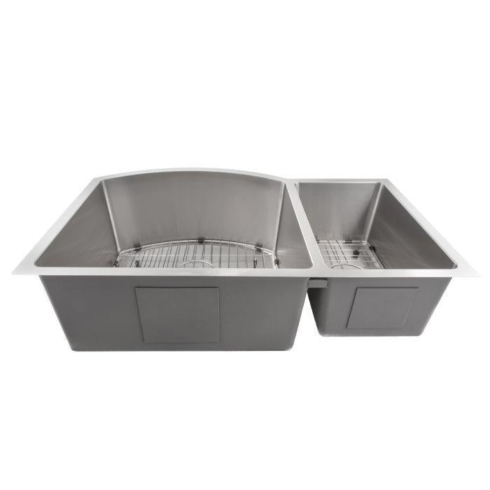ZLINE Gateway Series 33 Inch Undermount Double Bowl Sink in Stainless Steel SC70D-33