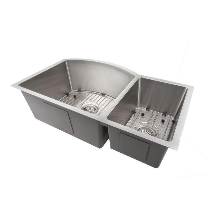 ZLINE Gateway Series 33 Inch Undermount Double Bowl Sink in Stainless Steel SC70D-33-4