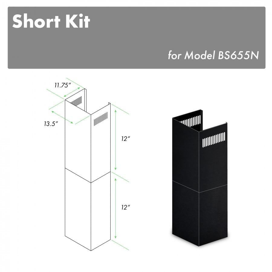 ZLINE 2-12 in. Short Chimney Pieces for 7 ft. to 8 ft. Ceilings (SK-BS655N)