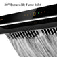 Fotile Slant Vent Series 30 in. 1,000 CFM Range Hood with Touchscreen in Onyx Black, JQG7505