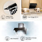 Fotile Slant Vent Series 30 in. 850 CFM Range Hood with Push Buttons in Silver Gray, JQG7502.G