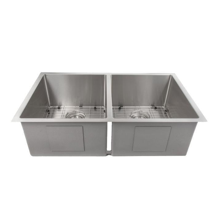 ZLINE Executive Series 33 Inch Undermount Double Bowl Sink in Stainless Steel SR50D-33-1