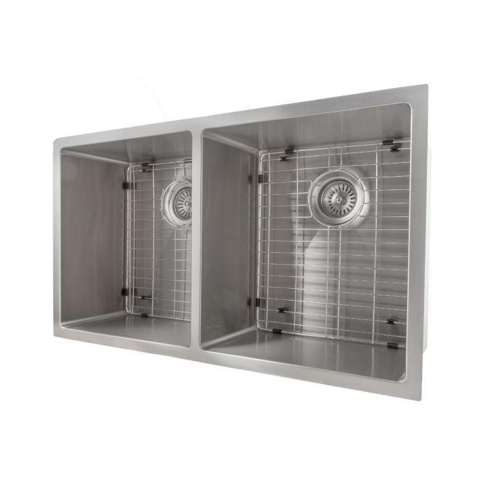 ZLINE Executive Series 33 Inch Undermount Double Bowl Sink in Stainless Steel SR50D-33-5