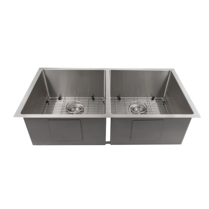 Funmier 21x20 Drop-In Bar Sink With Faucet | 16 Gauge Stainless Steel | Single Bowl Kitchen/Wet Bar Sink | Includes Accessories