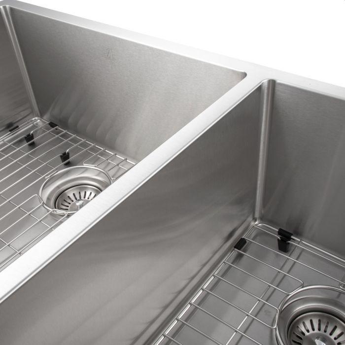 ZLINE Executive Series 36 Inch Undermount Double Bowl Sink in Stainless Steel SR60D-36-4