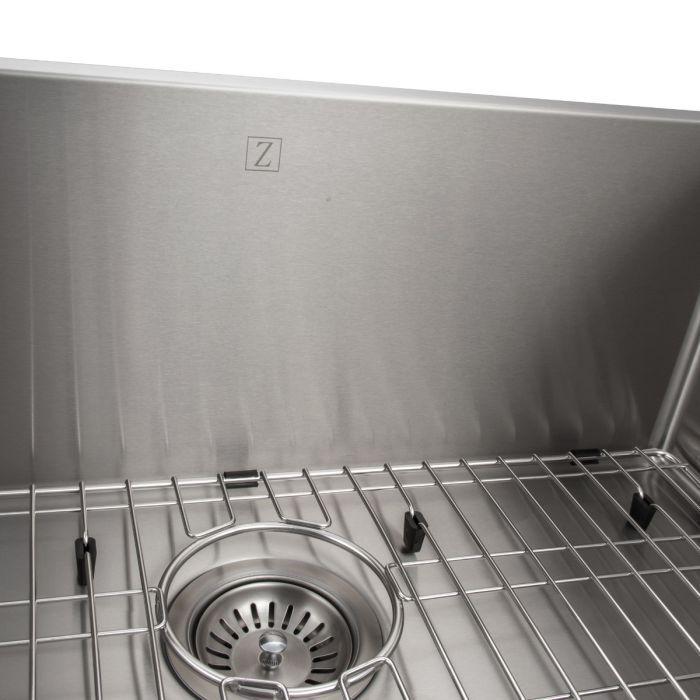 ZLINE Classic Series 27 Inch Undermount Single Bowl Sink in Stainless Steel SRS-27-2