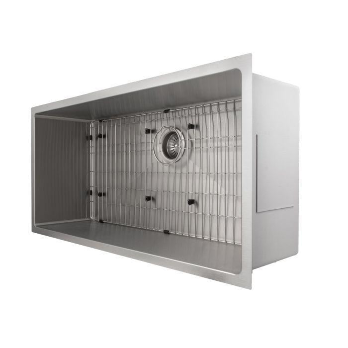 ZLINE Classic Series 33 Inch Undermount Single Bowl Sink in Stainless Steel SRS-33-4