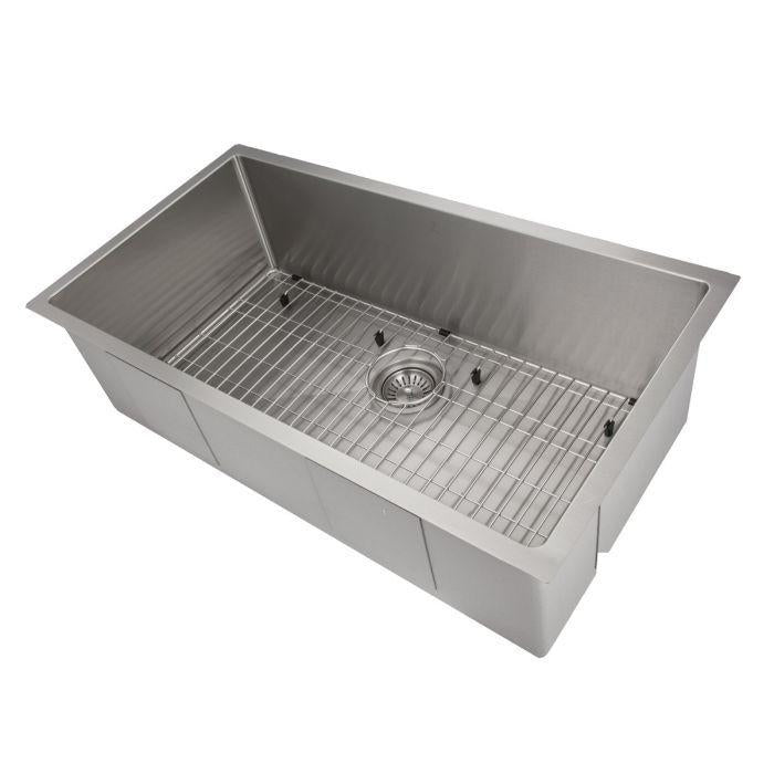 ZLINE Classic Series 36 Inch Undermount Single Bowl Sink in Stainless Steel SRS-36