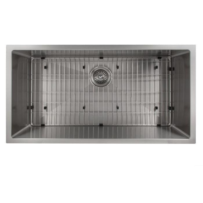 ZLINE Classic Series 36 Inch Undermount Single Bowl Sink in Stainless Steel SRS-36-2