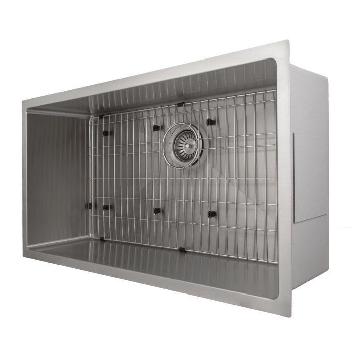 ZLINE Classic Series 36 Inch Undermount Single Bowl Sink in Stainless Steel SRS-36-3