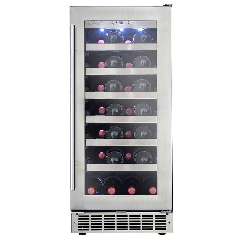 Danby Silhouette 15 in. 28 Bottle Capacity Wine Cooler, DWC031D1BSSPR