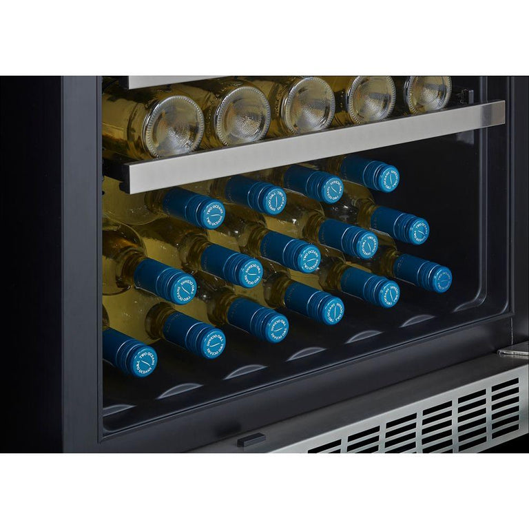 Danby Silhouette 24 in. 129 Bottle Capacity Dual Zone Wine Cooler, SPRWC140D1SS