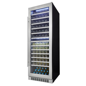 Danby Silhouette 24 in. 129 Bottle Capacity Dual Zone Wine Cooler, SPRWC140D1SS