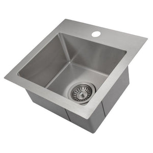 ZLINE Pro Series 15 inch Topmount Single Bowl Bar Sink in Stainless Steel STS-15-1