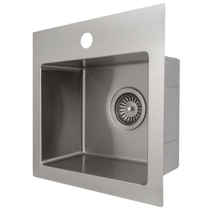 ZLINE Pro Series 15 inch Topmount Single Bowl Bar Sink in Stainless Steel STS-15-3