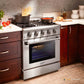THOR Kitchen 30 in. Natural Gas Burner/Electric Oven Range in Stainless Steel, HRD3088U