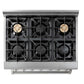 THOR Kitchen 36 in. Propane Gas Burner/Electric Oven Range in Stainless Steel, HRD3606ULP