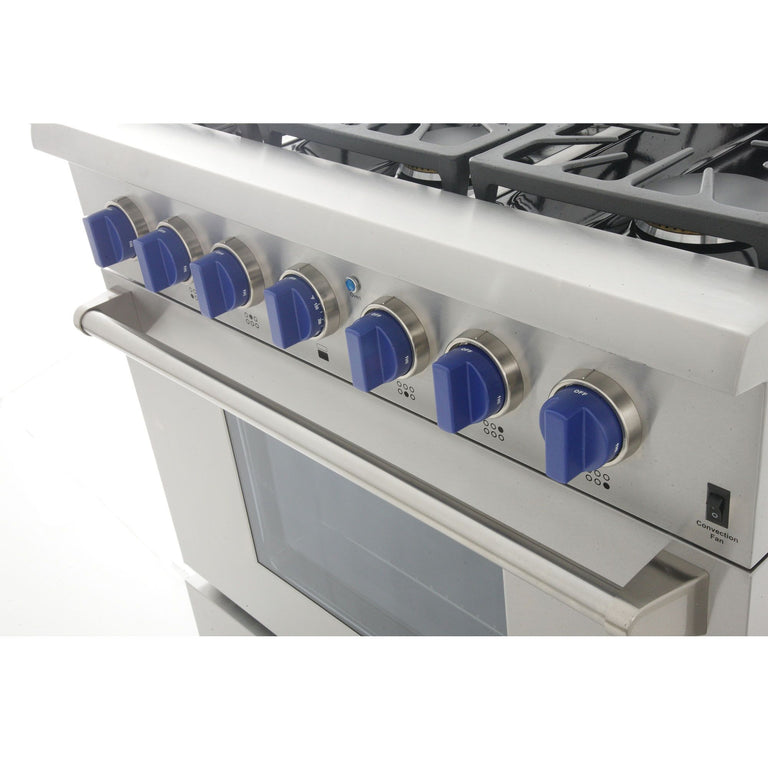 Kucht Professional 36 in. 5.2 cu ft. Natural Gas Range with Silver Knobs, KRG3618U-S