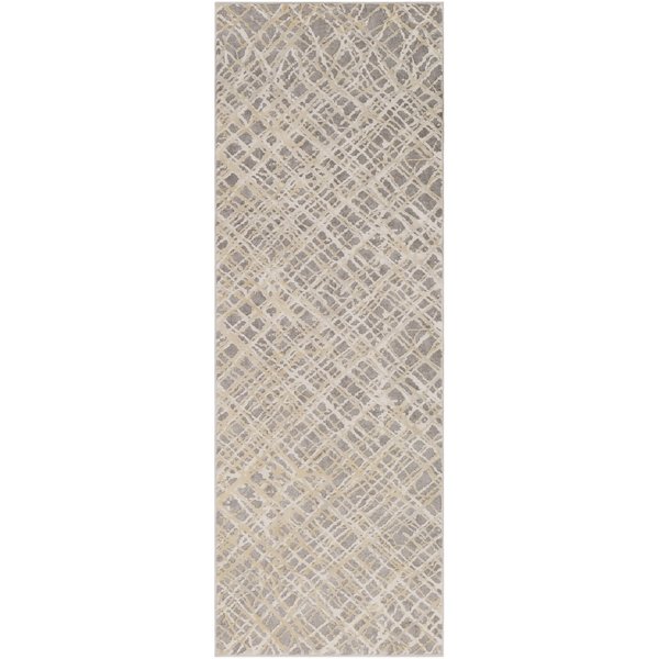 Surya Tibetan Modern Rug - 2.6 x 8 feet, Charcoal, TBT2316-2776