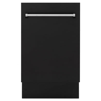 ZLINE 18 in. Top Control Tall Dishwasher in Matte Black with 3rd Rack, DWV-BLM-18