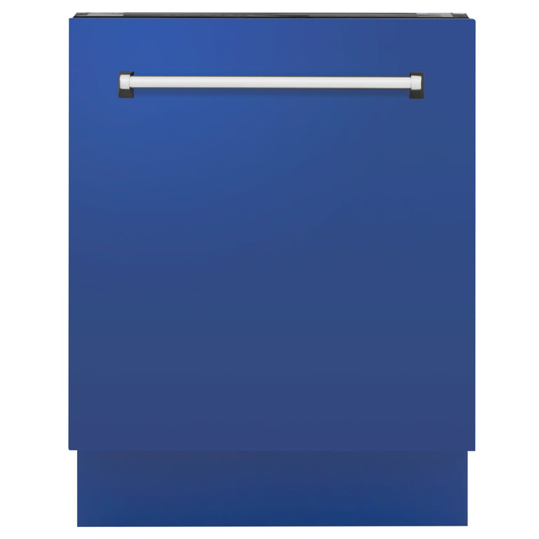 ZLINE 24 in. Top Control Tall Dishwasher in Blue Matte with 3rd Rack, DWV-BM-24
