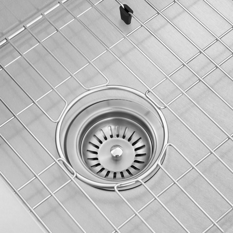 ZLINE 43 in. Garmisch Undermount Single Bowl DuraSnow® Stainless Steel Kitchen Sink with Bottom Grid and Accessories, SLS-43S