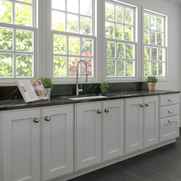 ZLINE 30 in. Rome Dual Mount Single Bowl Fireclay Kitchen Sink with Bottom Grid in White Matte, FRC5124-WM-30